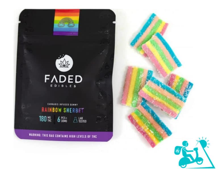 Rainbow Sherbet Faded Edible Gummies