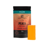 Faded Edibles peach flavored CBD gummy
