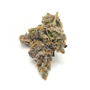 Close-up of Budora's premium Gelonade weed strain, showcasing its vibrant colors and trichomes.