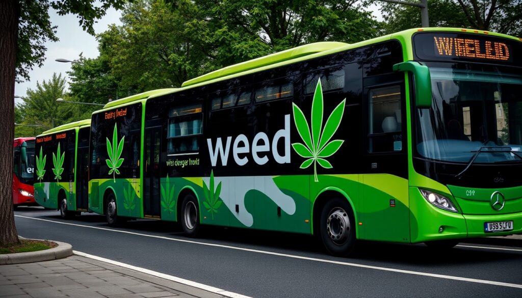 Budora Weed bus drive in Canada.