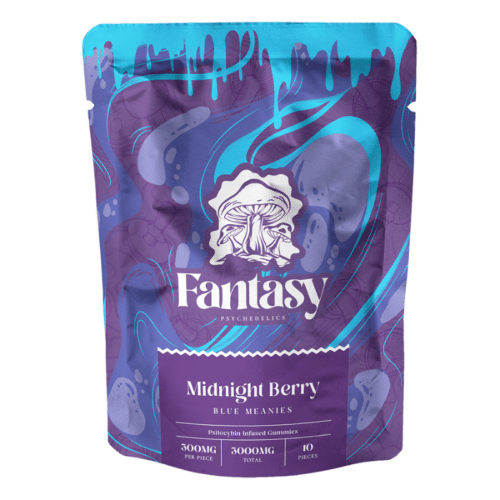 fantasy psychadelics - Midnight Berry Blue Meanies gummies
