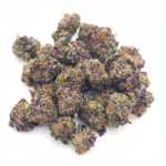 Death Star OG Smalls indica cannabis buds featuring dark purple hues. Available for purchase at Budora