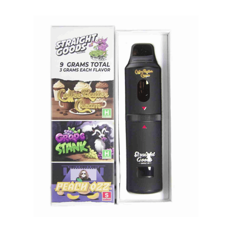 Buy Weed Online in Yukon Straight Goods Supply 9g coffee butter cream grape stank peach ozz