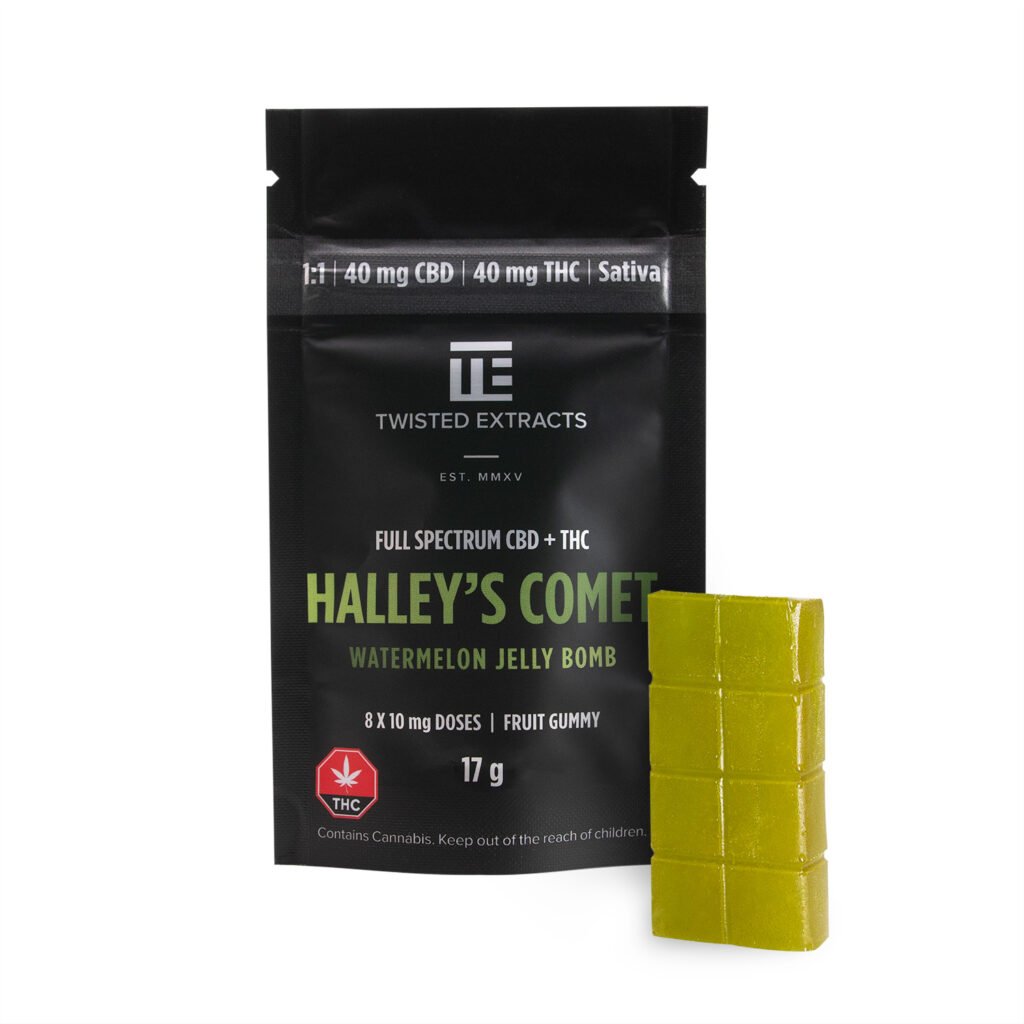 Twisted Extracts – Watermelon Halley’s Comet Jelly Bomb (40mg THC + 40mg CBD)