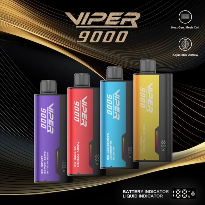 Viper 9000 Disposable Nicotine Vape 1 Viper 9000 Disposable Nicotine Vape Friobar Strom 15K Disposable1