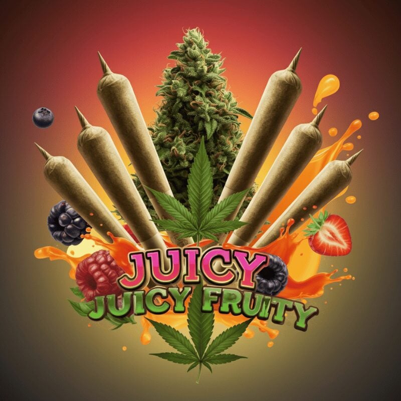 Juicy Fruity Pre-roll Joints (0.7g) - Pack of 5 1 Juicy Fruity Pre-roll Joints (0.7g) - Pack of 5 Juicy Fruit