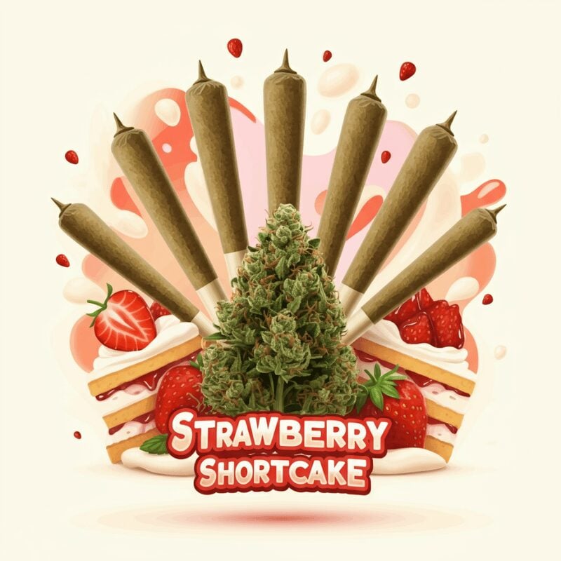 Strawberry Shortcake Pre-roll Joints (1g) - Pack of 3