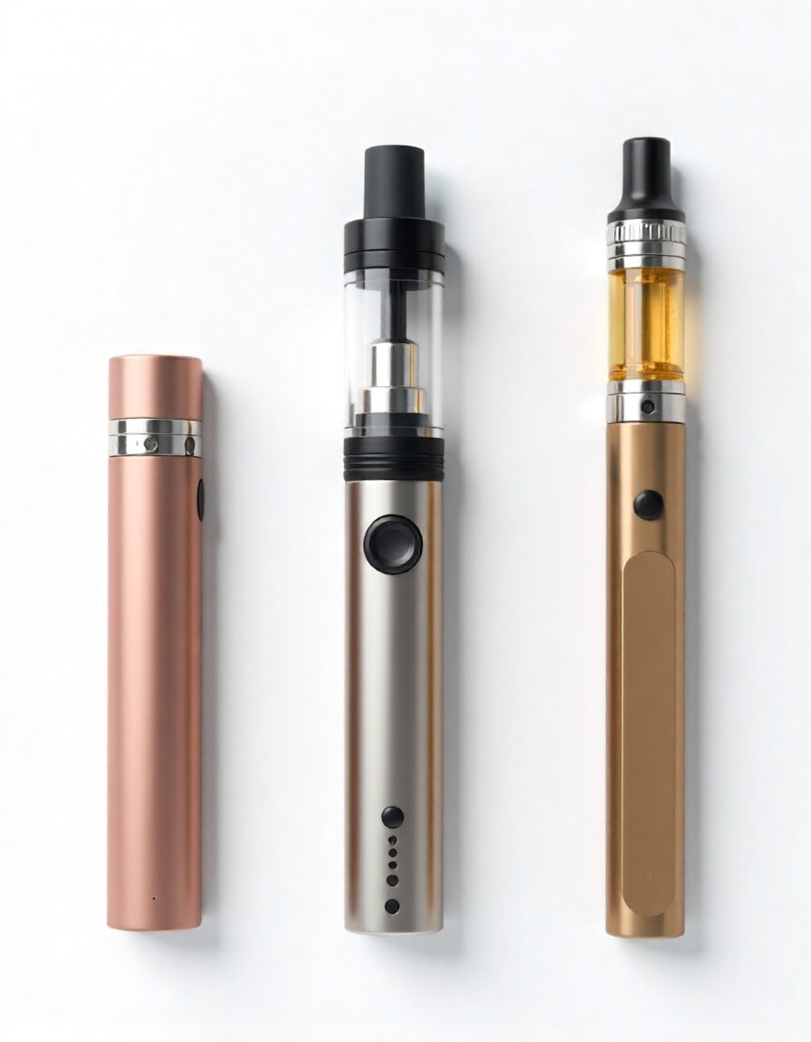 How to Use a Vape Pen: The Complete Beginner’s Guide 2 Comparison of disposable, refillable, and oil-based vape pens.