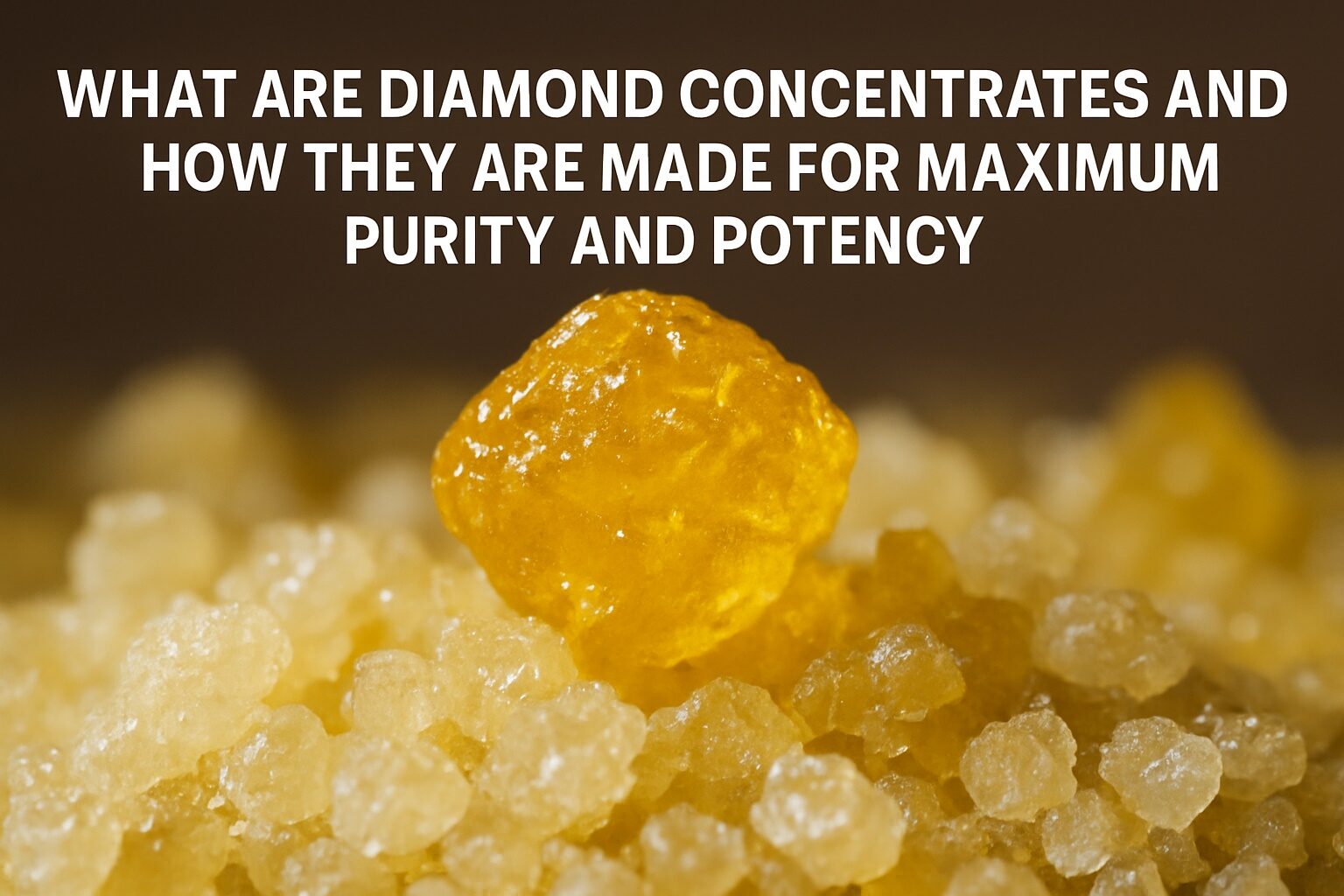 What Are Diamond Concentrates and How They Are Made for Maximum Purity and Potency 1 Diagram explaining diamond concentrates, their production process, and benefits for purity and potency in cannabis products.
