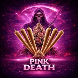 Pink Death indica pre roll blunt 5 packs at Budora Canada