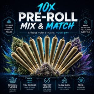 10x pre roll mix and match bundle of AAAA joints at Budora Canada