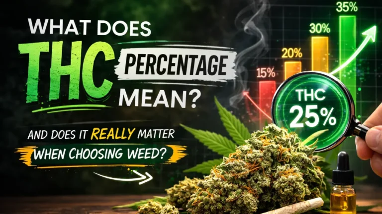 What does THC percentage mean when choosing weed