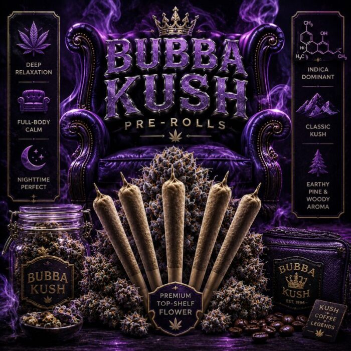 Bubba Kush Pre-roll Joints (0.7g) – Pack of 5