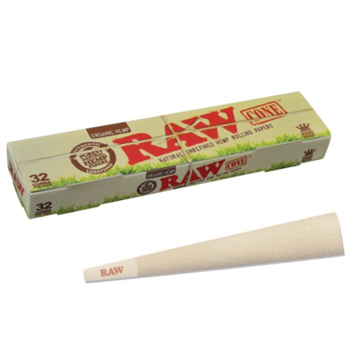 RAW Classic King Size Cones Organic Hemp Pack of 32