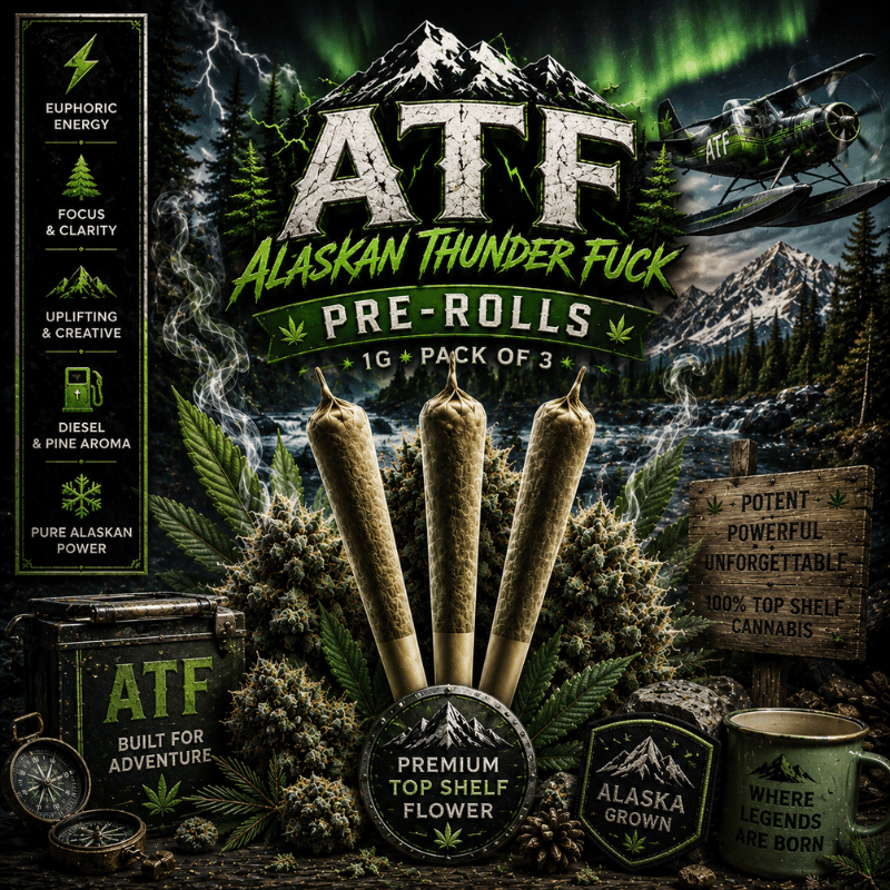 Buy Alaskan Thunder Fuck (ATF) Pre-roll Joints (1g) - Pack of 3