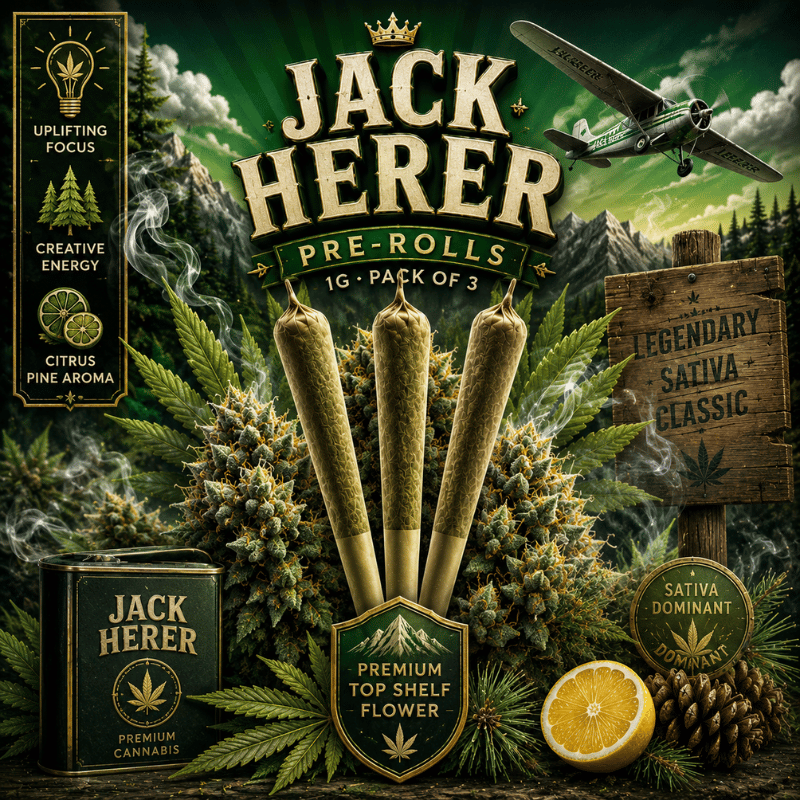 Jack Herer Pre-roll Joints (1g) – Pack of 3